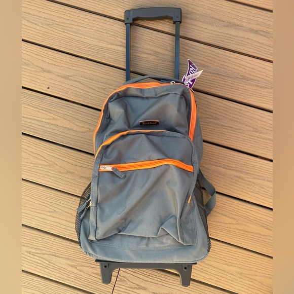 Rockland Bags Rockland Rolling Backpack R 17x13x10 Charcoal Nwt
